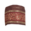 Sanskriti Vintage 1 YD Sari Border Woven Brocade Trim Brown Craft Brown Lace