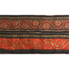 Sanskriti Vintage 1 YD Sari Border Woven Brocade Trim Black Craft Black Lace