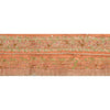 Sanskriti Vintage Sari Border Hand Embroidered Craft 1 YD Orange Trims Lace