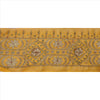 Sanskriti Vintage Sari Border Hand Beaded 1 YD Indian Trim Sewing Saffron Lace