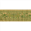 Sanskriti Vintage Sari Border Hand Embroidered 1 YD Indian Trim Sewing Green Lace