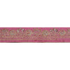 Sanskriti Vintage Sari Border Hand Beaded Craft 1 YD Sewing Pink Trims Deco Lace