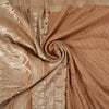 Sanskriti Vintage Brown Heavy Sarees Pure Satin Silk Woven Brocade Sari Fabric