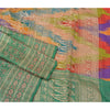 Sanskriti Vintage Wedding Sarees 100% Pure Satin Silk Brocade Zari Sari Fabric