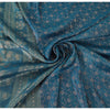 Sanskriti Vintage Blue Sarees Pure Satin Silk Brocade/Banarasi Woven Sari Fabric