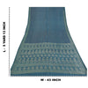 Sanskriti Vintage Blue Sarees Pure Satin Silk Brocade/Banarasi Woven Sari Fabric