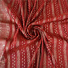 Sanskriti Vintage Sarees Red Brocade/Banarasi Zari Woven Pure Satin Sari Fabric