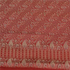 Sanskriti Vintage Sarees Red Brocade/Banarasi Zari Woven Pure Satin Sari Fabric