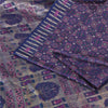 Sanskriti Vintage Sarees Purple BrocadeBanarasi Zari Work Pure Satin Sari Fabric