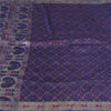 Sanskriti Vintage Sarees Purple BrocadeBanarasi Zari Work Pure Satin Sari Fabric