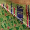 Sanskriti Vintage Sarees Green Brocade/Banarasi Zari Woven Pure Silk Sari Fabric