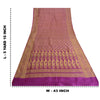 Sanskriti Vintage Sarees Purple Brocade/Banarasi ZariWoven PureSatin Sari Fabric