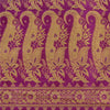 Sanskriti Vintage Sarees Purple Brocade/Banarasi ZariWoven PureSatin Sari Fabric