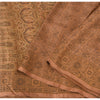 Sanskriti Vintage Brown Sarees Pure Silk Hand Woven Premium 5ydCraft Fabric Sari