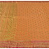 Sanskriti Vintage Mustard Sarees Pure Silk Hand Woven Brocade Sari Craft Fabric