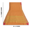 Sanskriti Vintage Mustard Sarees Pure Silk Hand Woven Brocade Sari Craft Fabric