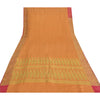 Sanskriti Vintage Mustard Sarees Pure Silk Hand Woven Brocade Sari Craft Fabric