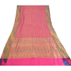 Sanskriti Vintage Pink Sarees Pure Silk Hand Woven Brocade/Banarasi Sari/Fabric