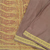 Sanskriti Vintage Lilac Sarees Pure Silk Brocade/Banarasi Woven Sari 5yd Fabric