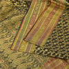 Sanskriti Vintage Black Sarees Art Silk Brocade/Banarasi Woven Sari Craft Fabric