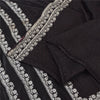 Sanskriti Vintage Black Sarees Pure Satin Silk Banarasi Woven Sari Craft Fabric