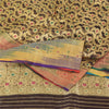 Sanskriti Vintage Brown Sarees Pure Silk Brocade/Banarasi Woven Sari 5yd Fabric