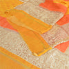 Sanskriti Vintage Dupatta Long Stole Pure Cotton Saffron Block Printed Hijab