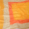 Sanskriti Vintage Dupatta Long Stole Pure Cotton Saffron Block Printed Hijab