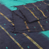 Sanskriti Vintage Blue Long Dupatta Stole Pure Cotton Hand-Woven Premium Scarves