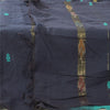 Sanskriti Vintage Blue Long Dupatta Stole Pure Cotton Hand-Woven Premium Scarves