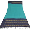 Sanskriti Vintage Blue Long Dupatta Stole Pure Cotton Hand-Woven Premium Scarves