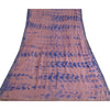 Sanskriti Vintage Pink/Blue Dupatta Long Stole Pure Silk Hand Beaded Tie-Dye