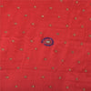 Sanskriti Vintage Red Dupatta Long Stole Pure Silk Hand Beaded Premium Wrap Veil