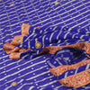 Sanskriti Vintage Dupatta Long Stole Georgette Blue Hand Beaded Woven Wrap Veil