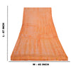 Sanskriti Vintage Long Dupatta Stole Orange Pure Chiffon TieDye Embroidered Veil