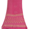 Sanskriti Vintage Long Dupatta Pink Hand Block Printed Pure Cotton Stole Scarves