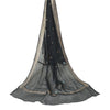 Sanskriti Vintage Long Black Dupatta Pure Chiffon Brocade Zari Woven Beaded Veil