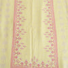 Sanskriti Vintage Long Dupatta Pure Cotton Lemon Yellow Printed Stole Scarf Veil