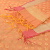 Sanskriti Vintage Indian Orange Dupatta Long Stole Art Silk Woven Premium Hijab