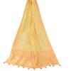 Sanskriti Vintage Yellow Dupatta Long Stole Pure Cotton Woven Premium Wrap Veil