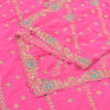 Sanskriti Vintage Pink Dupatta Long Stole Art silk Hand Beaded Premium Wrap Veil