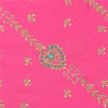 Sanskriti Vintage Pink Dupatta Long Stole Art silk Hand Beaded Premium Wrap Veil