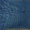 Sanskriti Vintage Long Blue Dupatta Bagru Hand Block Printed Pure Cotton Stole