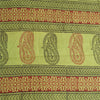 Sanskriti Vintage Long Green Dupatta Pure Cotton Hand Block Printed Veil Stole