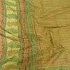 Sanskriti Vintage Long Green Dupatta Pure Cotton Hand Block Printed Veil Stole