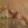 Sanskriti Vintage Long Dupatta Pure Chanderi Orange Hand Beaded Stole Scarf Veil