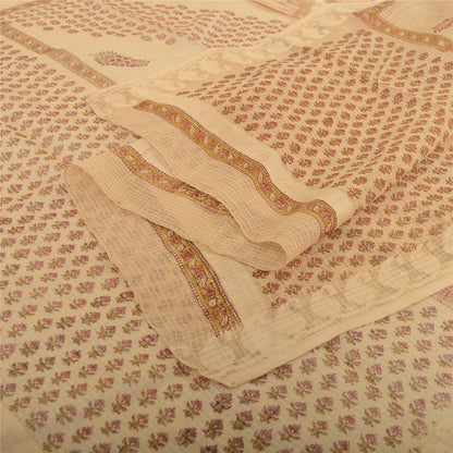 Sanskriti Vintage Long Dupatta Pure Cotton Kota Doria Hand Block Printed Stole