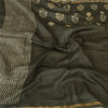 Sanskriti Vintage Long Dupatta Pure Cotton Dark Grey Printed Stole Scarf Veil