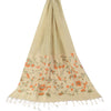 Sanskriti Vintage Ivory Dupatta Long Stole Pure Cotton Printed Premium Wrap Veil