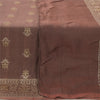 Sanskriti Vintage Long Dupatta/Stole Wedding Pure Silk Brown Woven Scarf Veil